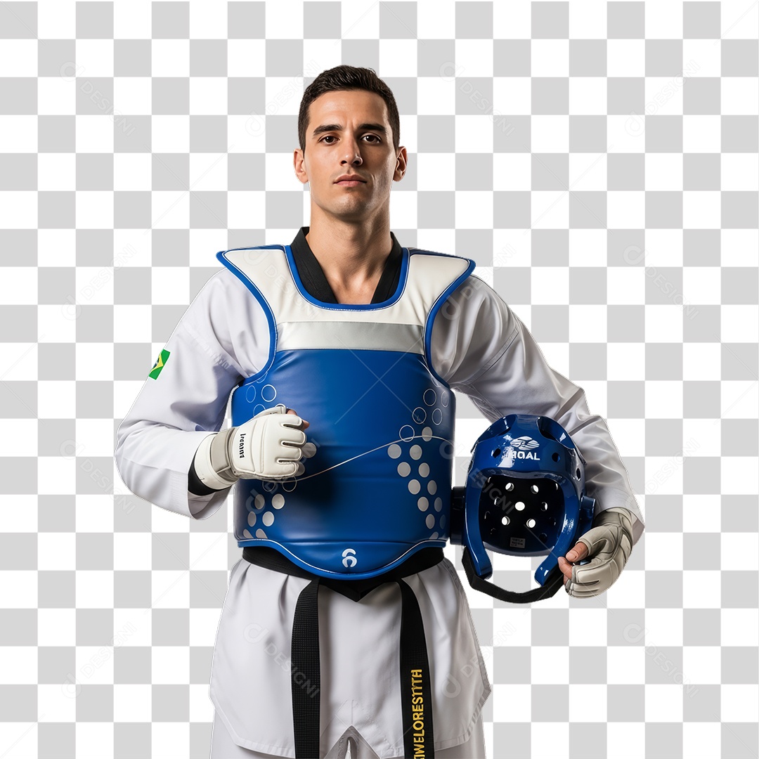 Lutador de Taekwondo PNG Transparente