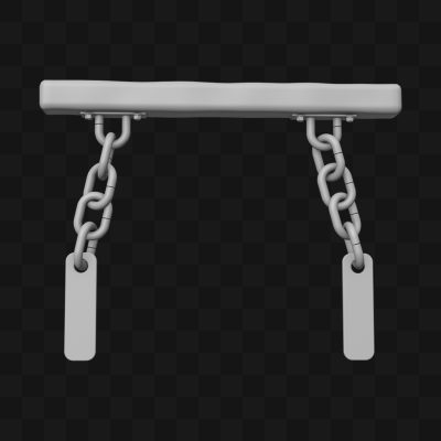 Barra de Sustentação de Placa - Modelo 3D