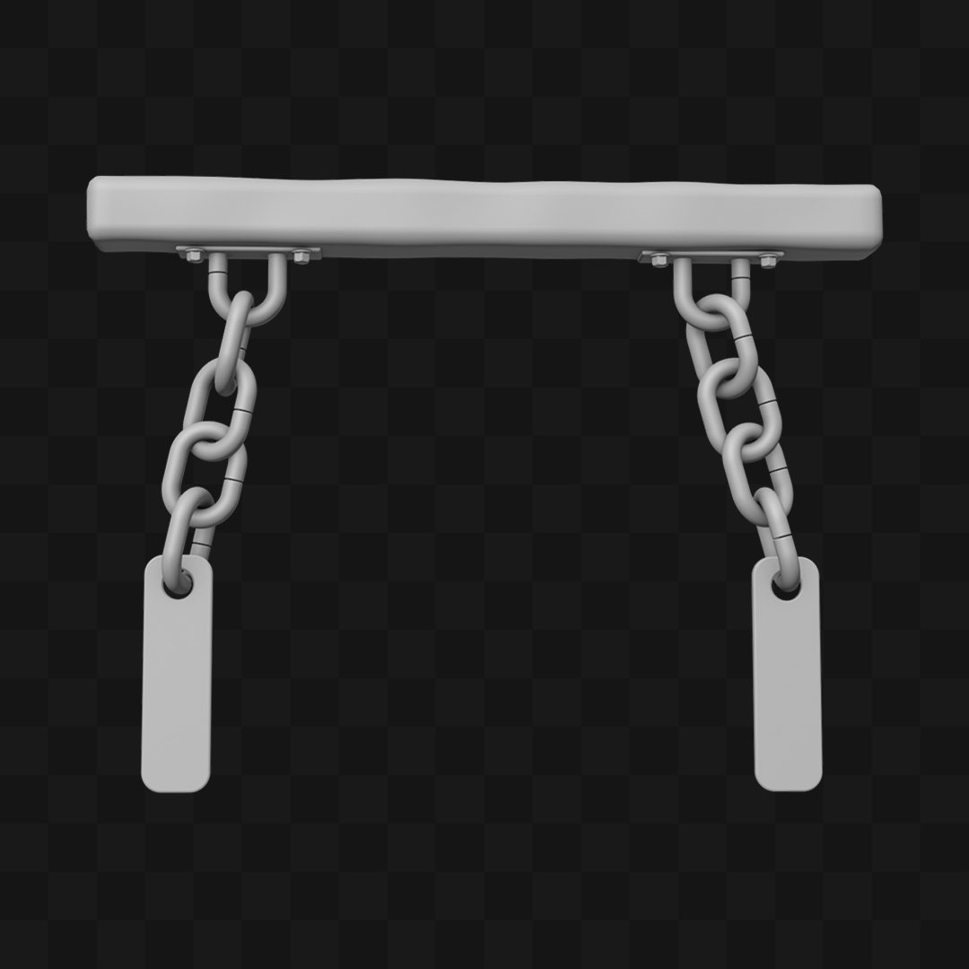 Barra de Sustentação de Placa - Modelo 3D