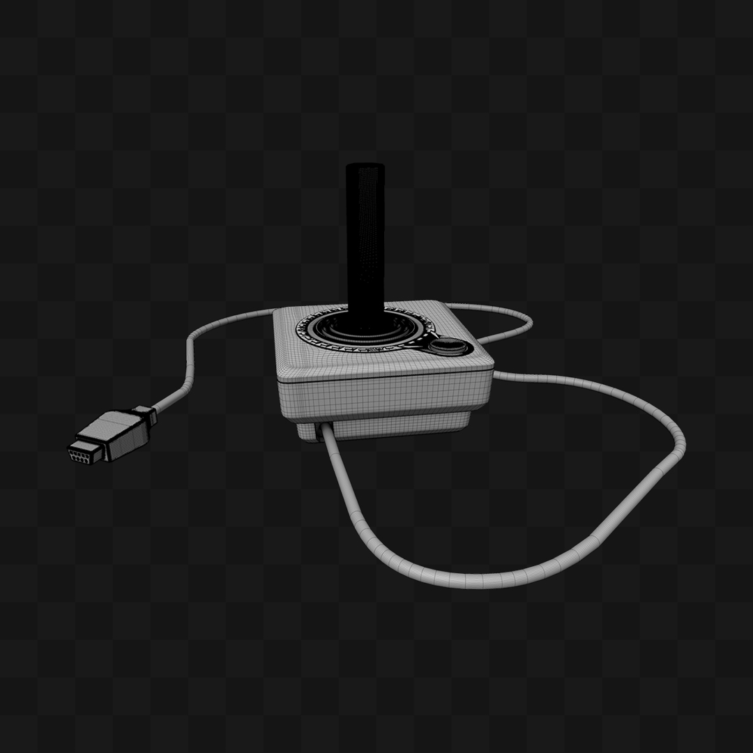 Balão Controle Videogame Antigo - Modelo 3D