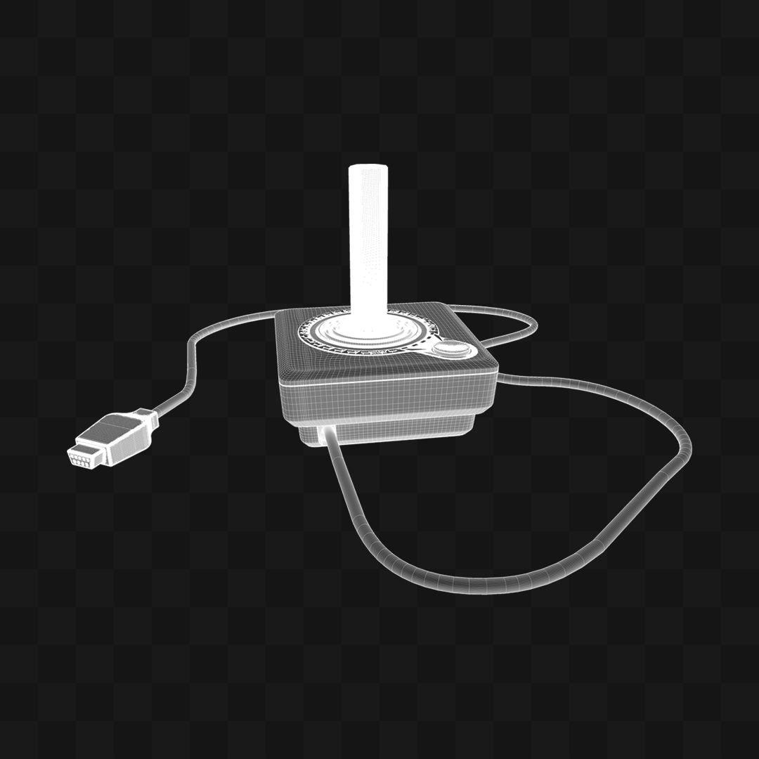 Balão Controle Videogame Antigo - Modelo 3D