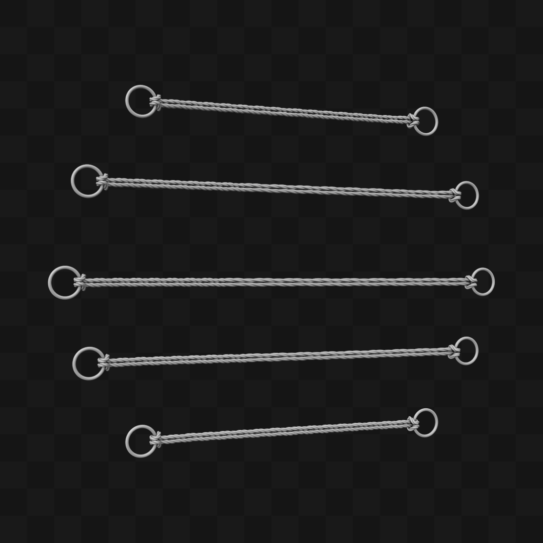 Cordas Esticadas - Modelo 3D