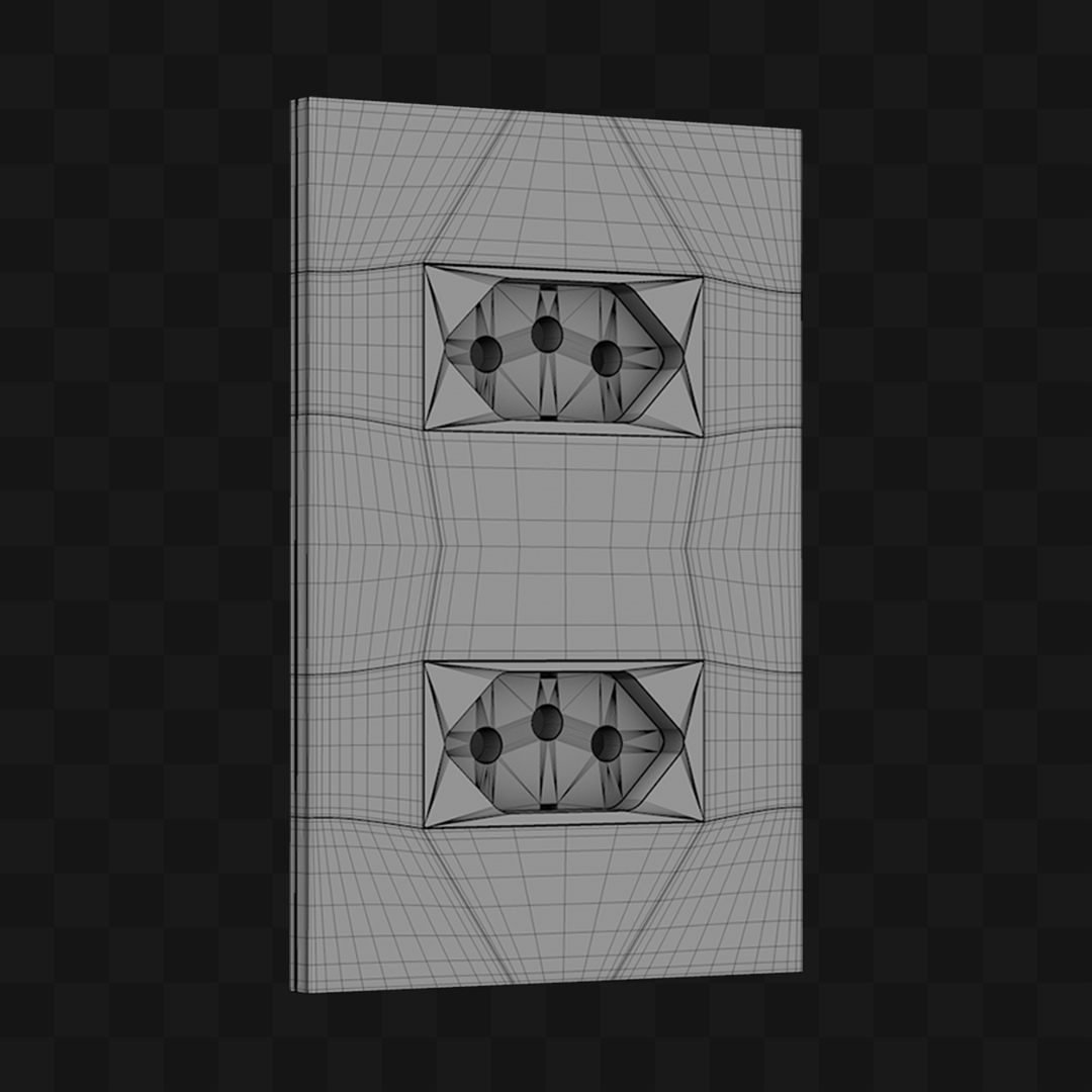 Duas Tomadas - Modelo 3D