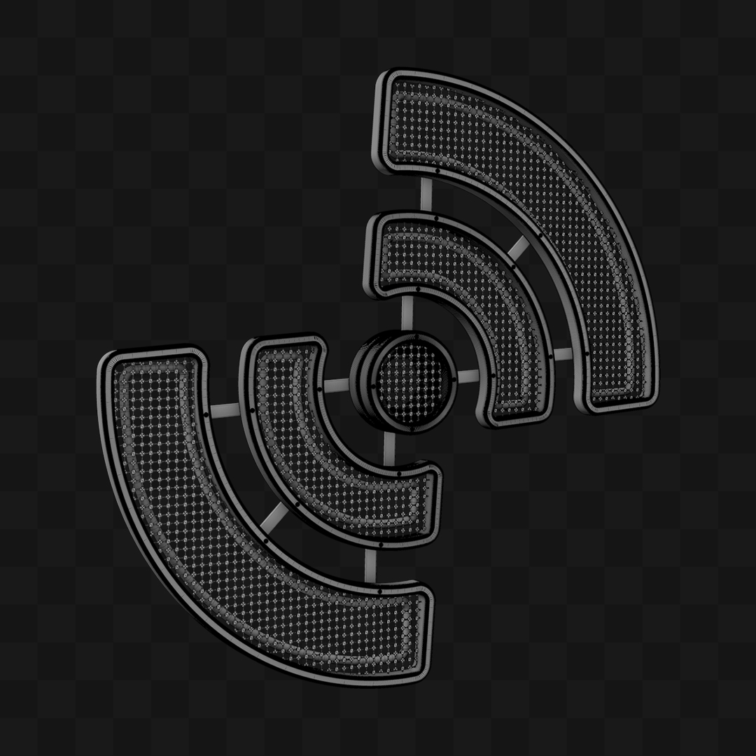 Grade Wi-Fi Ícone - Modelo 3D