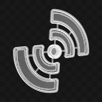 Grade Wi-Fi Ícone - Modelo 3D
