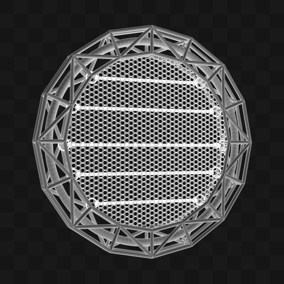 Painel Neon Circular - Modelo 3D