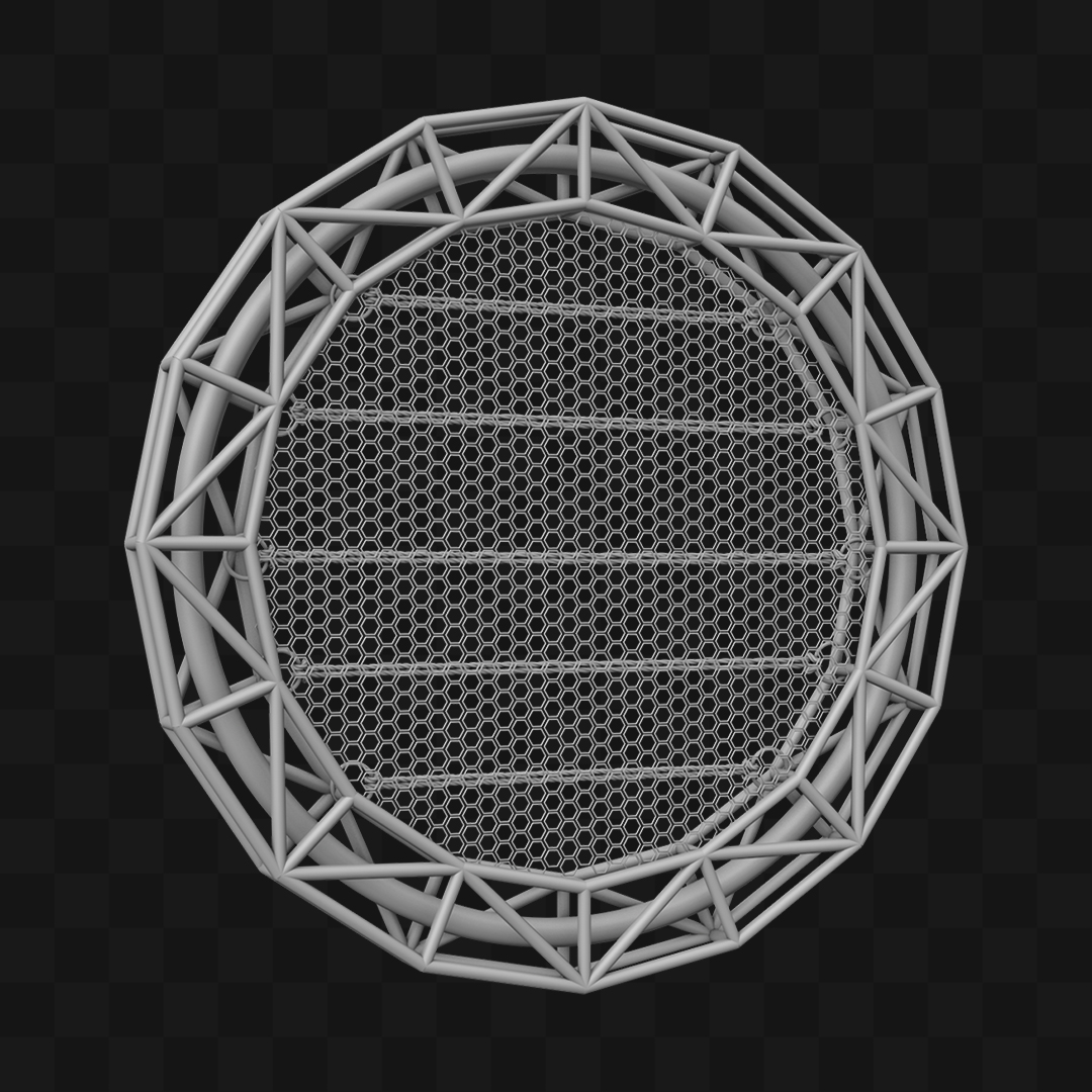 Painel Neon Circular - Modelo 3D