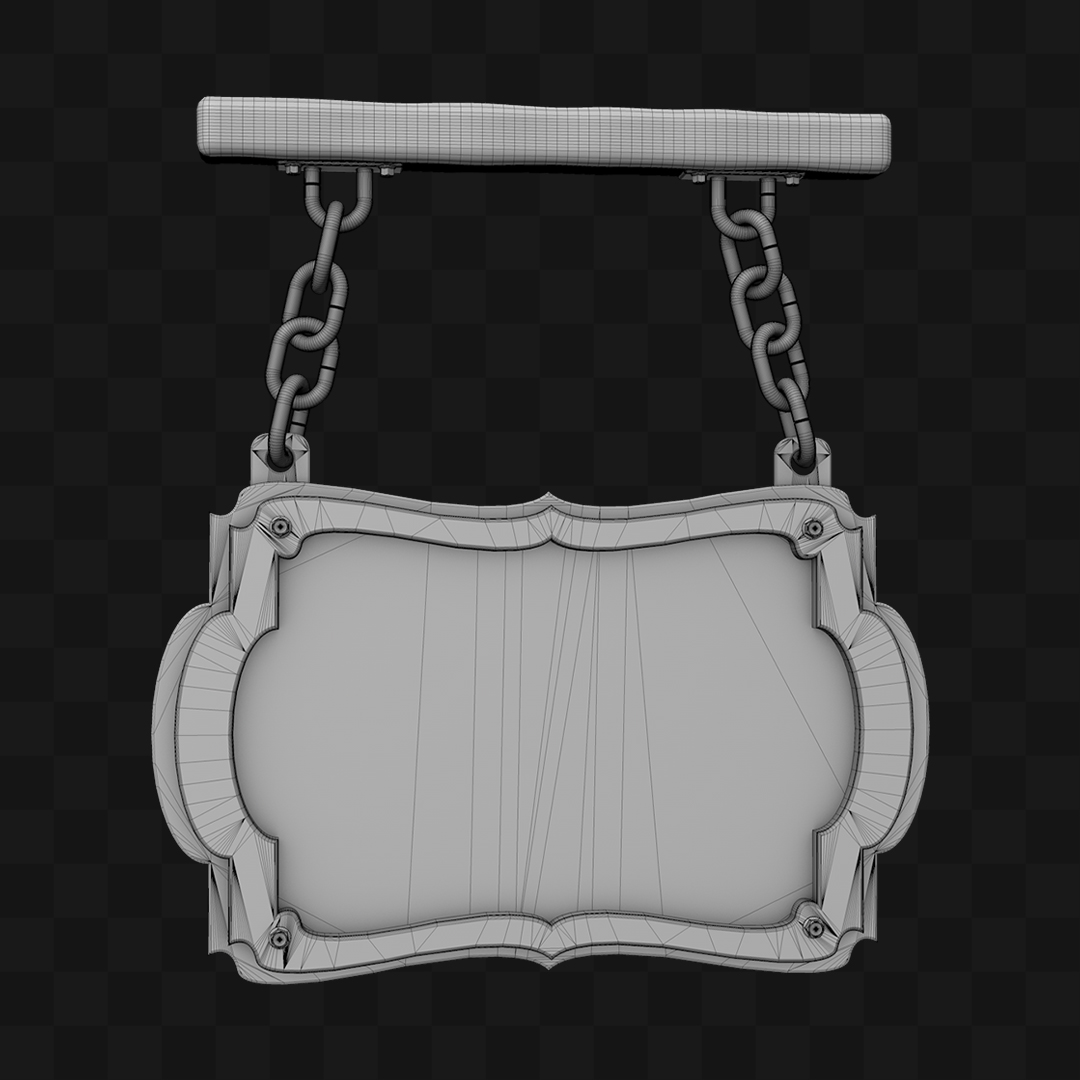 Placa de Madeira - Modelo 3D