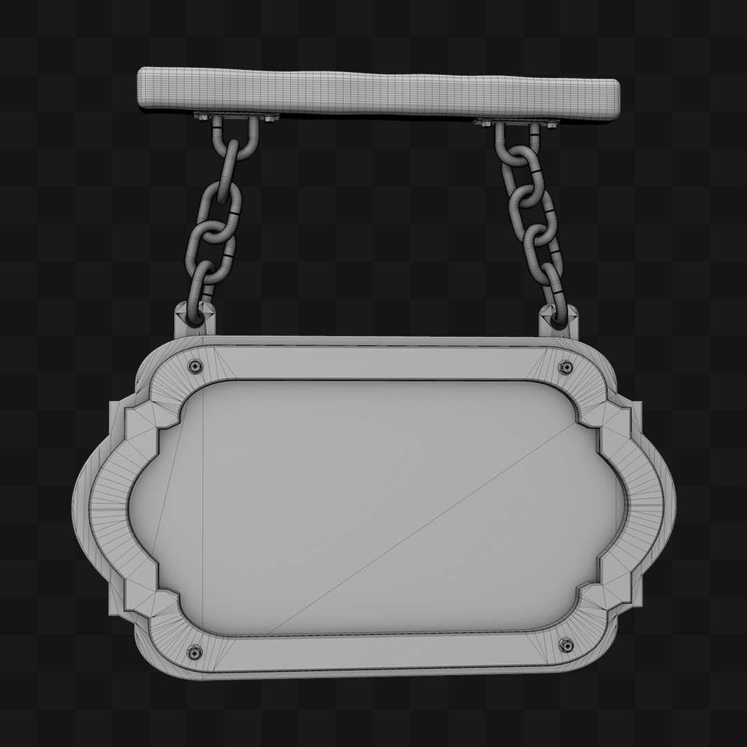 Placa de Madeira - Modelo 3D