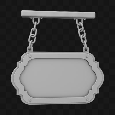 Placa de Madeira - Modelo 3D