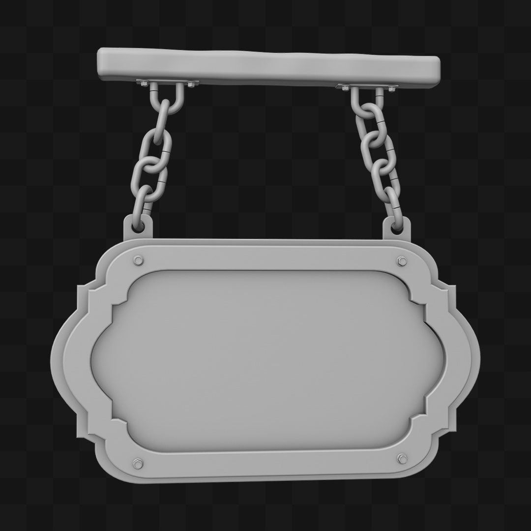 Placa de Madeira - Modelo 3D