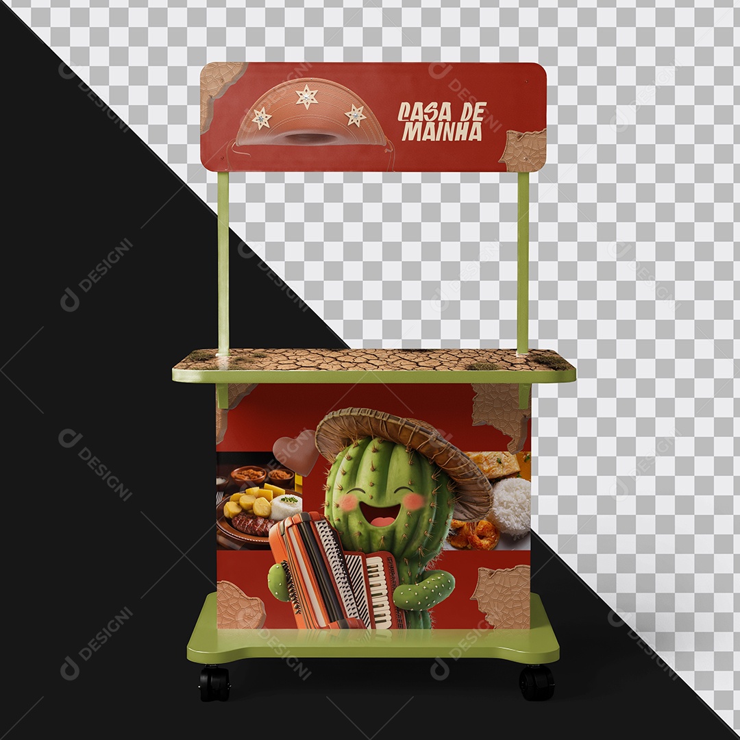 Mockup PDV Balcão Promocional PSD Editável