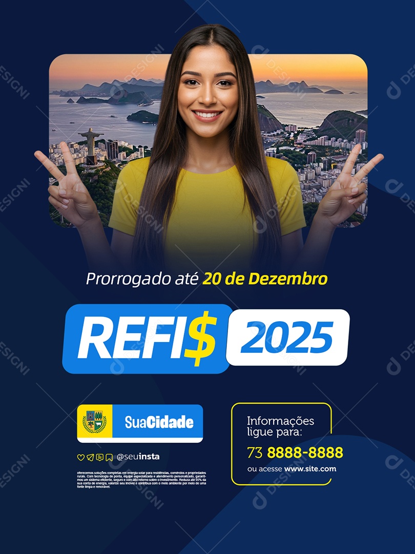 Refis 2025 Prorrogado Até 20 de Dezembro Social Media PSD Editável