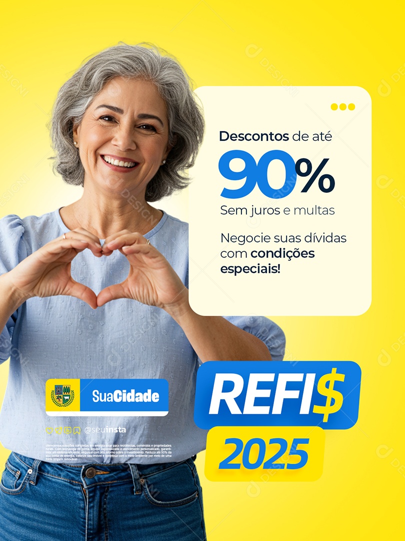 Refis 2025 Descontos de Até 90% Sem Juros e Multas Social Media PSD Editável