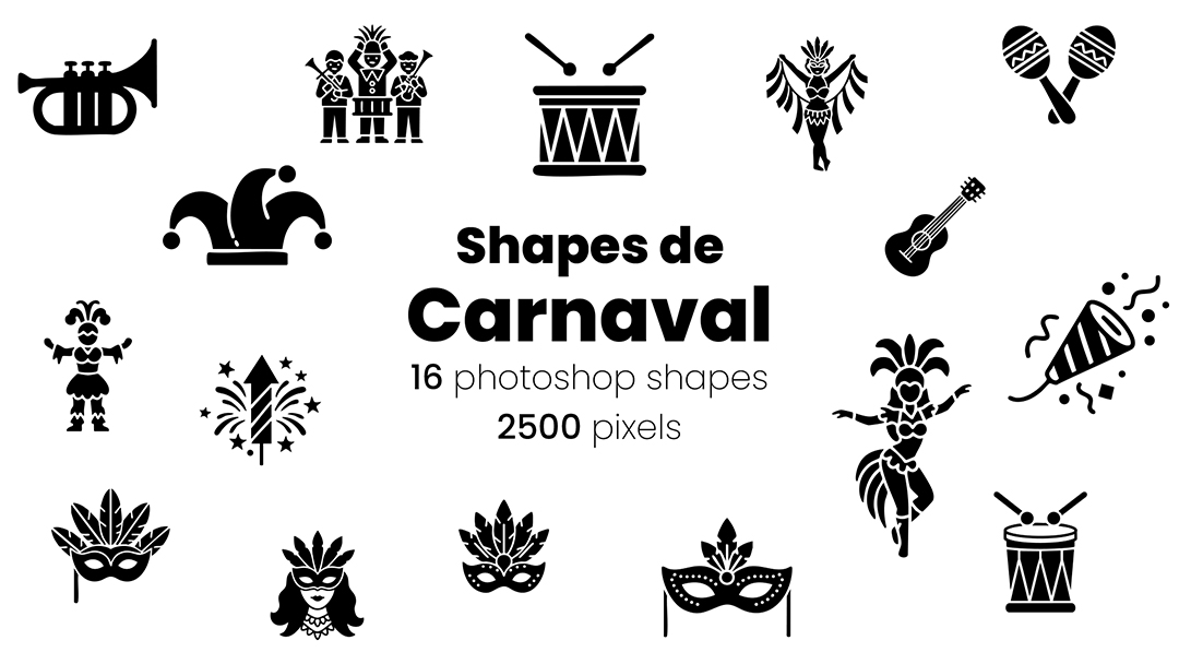 Conjunto de Ícones Carnaval Shapes CSH