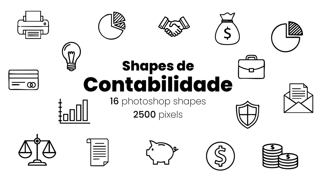 Conjunto de Ícones Contabilidade Shapes CSH