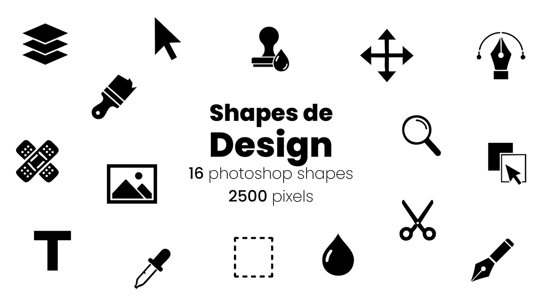 Conjunto de Ícones Design Gráfico Shapes CSH