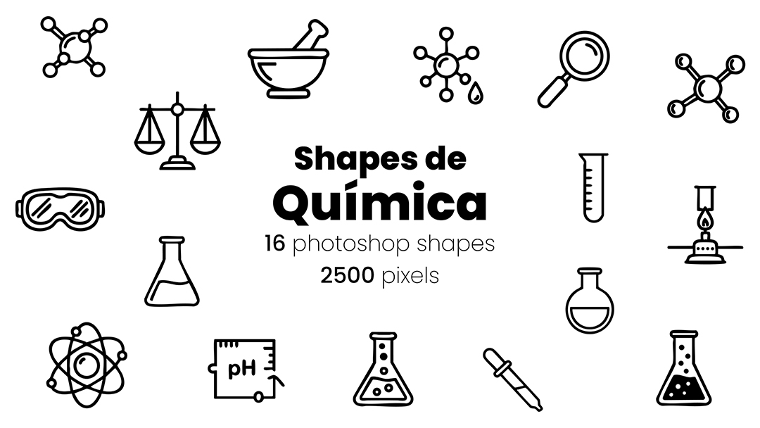 Conjunto De Ícones Química Shapes CSH