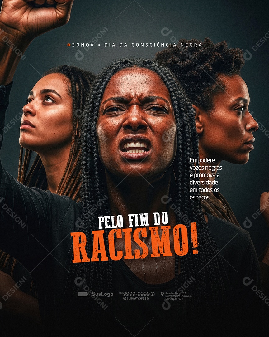 Dia da Consciência Negra 20 de Novembro Empodere Social Media PSD Editável