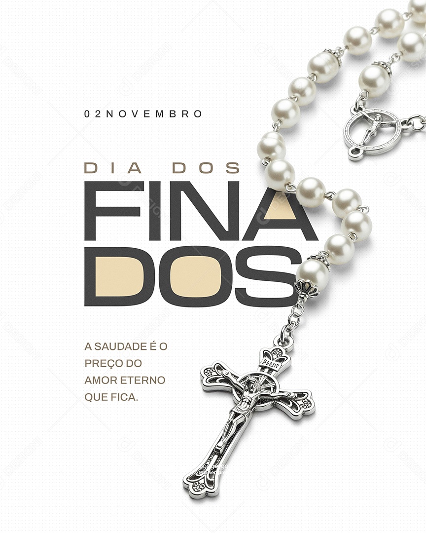 Dia de Finados 02 de Novembro a Saudade Social Media PSD Editavel