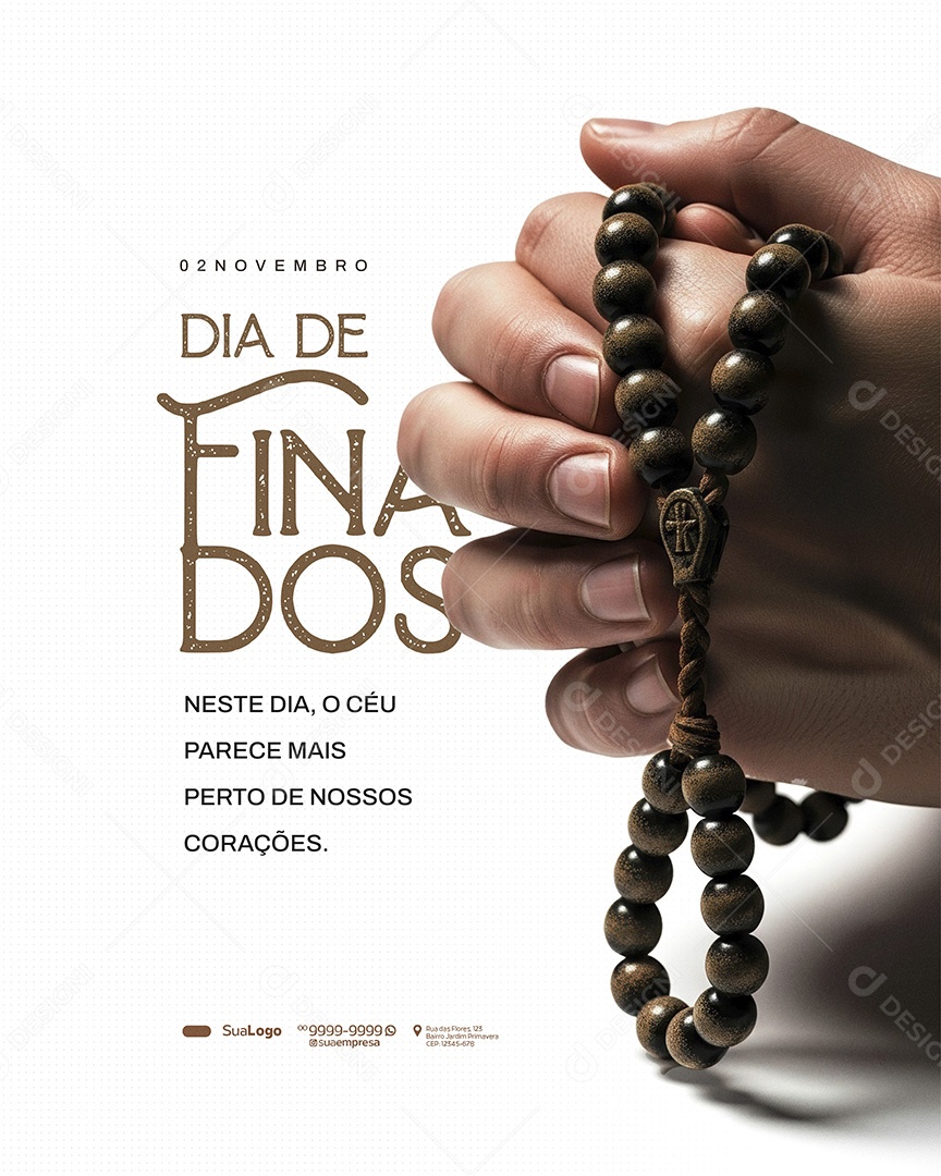 Dia de Finados 02 de Novembro Neste Dia Social Media PSD Editavel