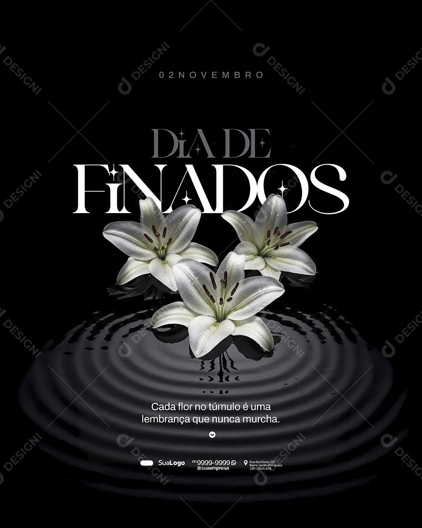 Dia de Finados 02 de Novembro Social Media PSD Editavel