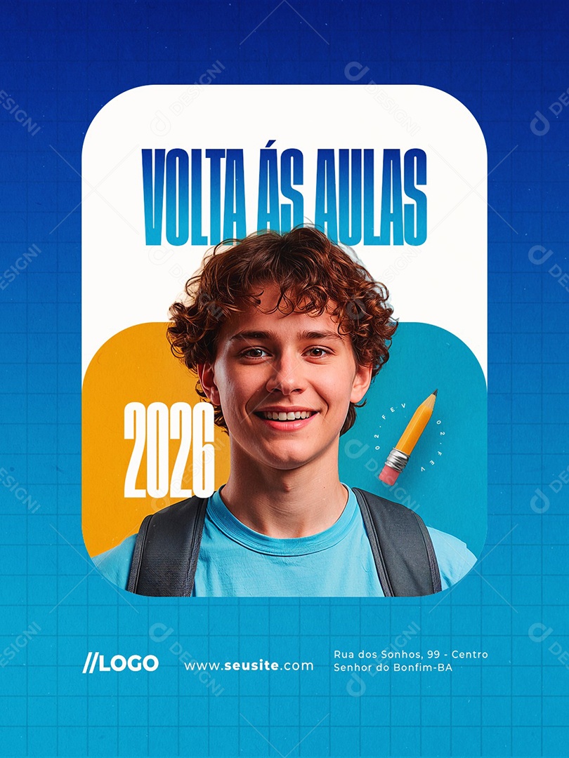 Volta às Aulas 2026 Social Media PSD Editável