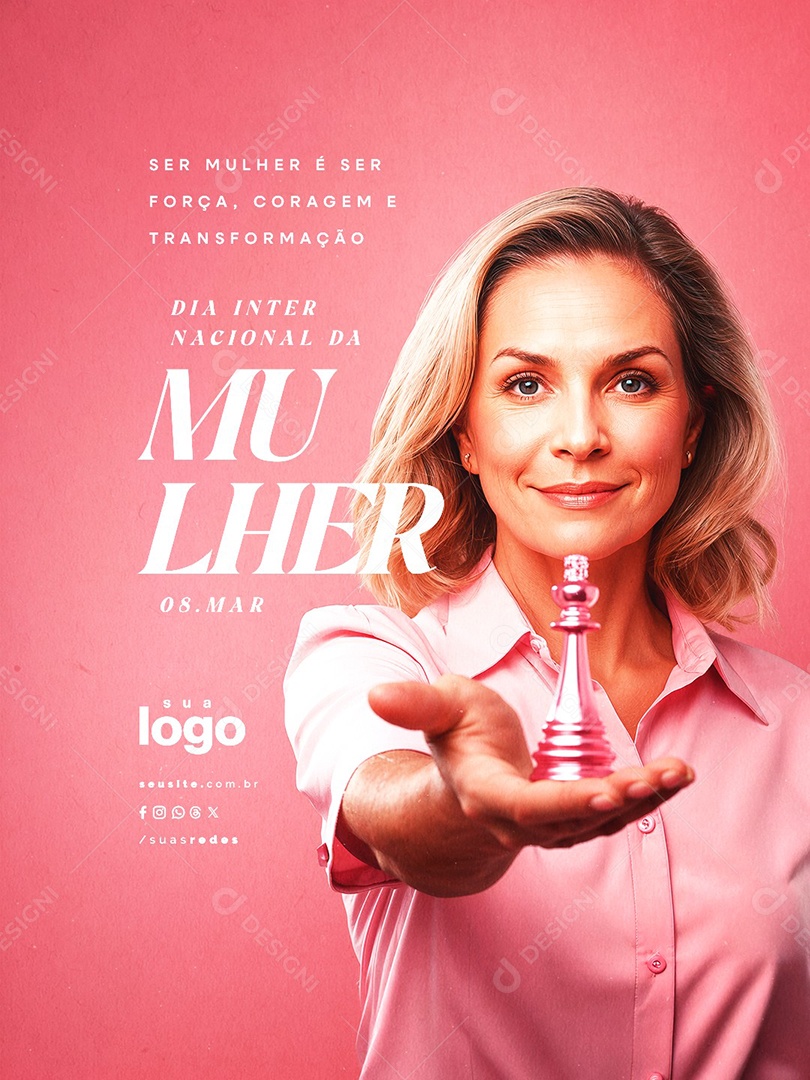 Dia Internacional Das Mulheres 08 de Março Social Media PSD Editável