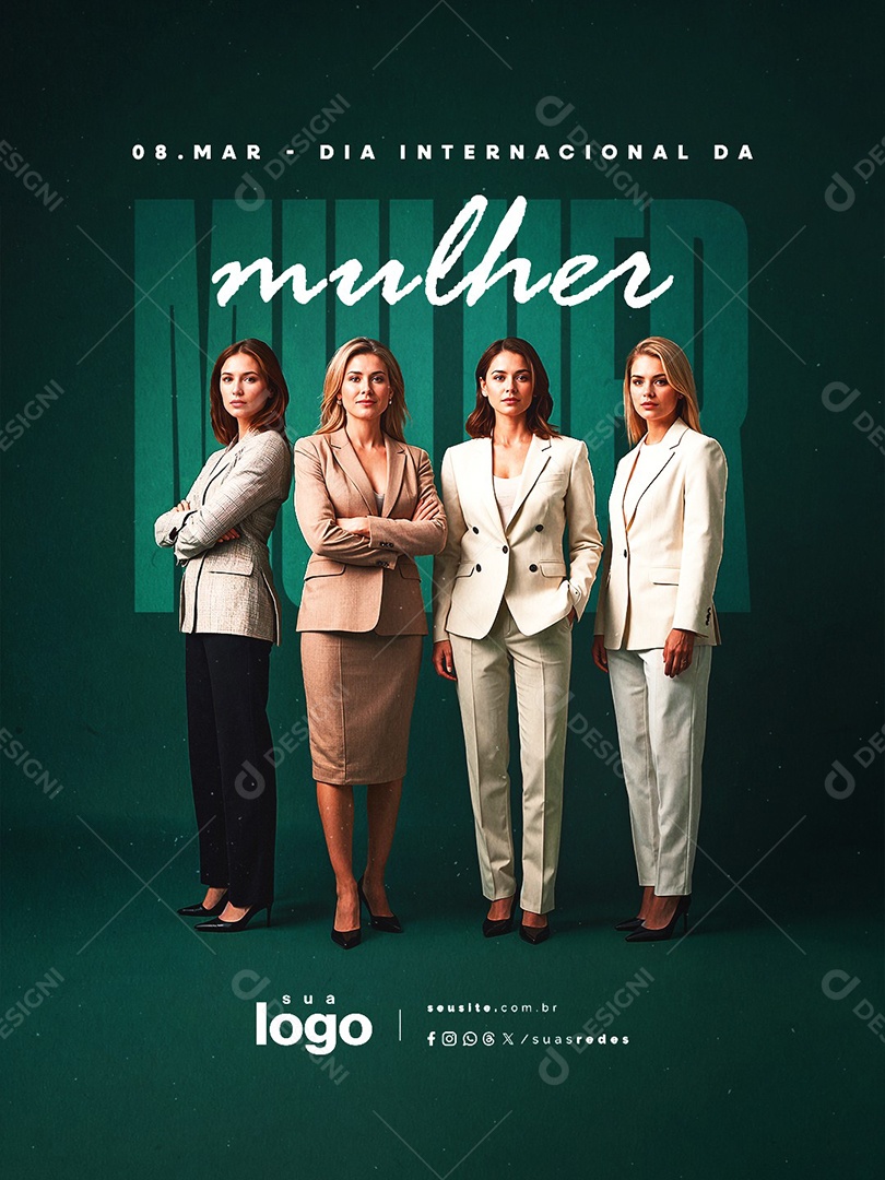Dia Internacional Das Mulheres 08 de Março Social Media PSD Editável
