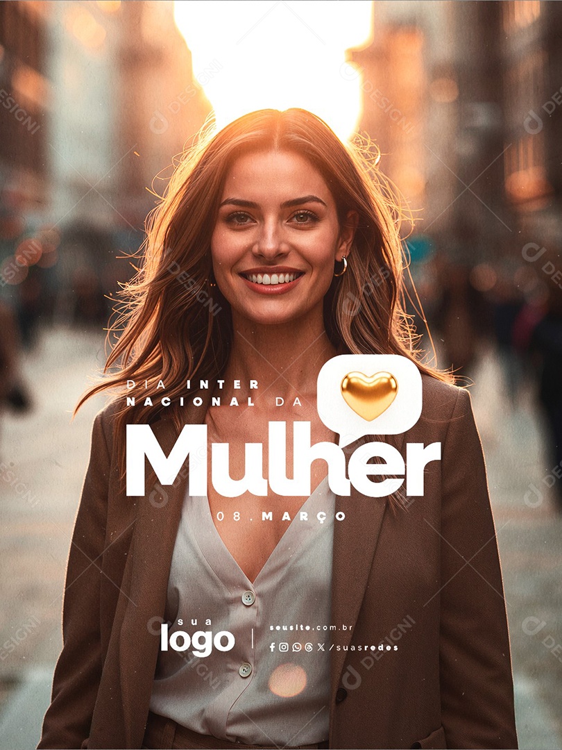 Dia Internacional Das Mulheres 08 de Março Social Media PSD Editável