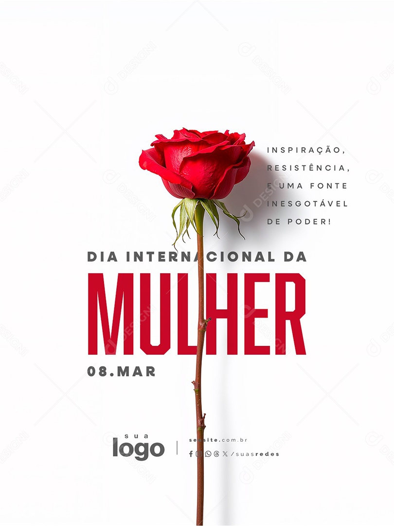 Dia Internacional Das Mulheres 08 de Março Inspiração Social Media PSD Editável