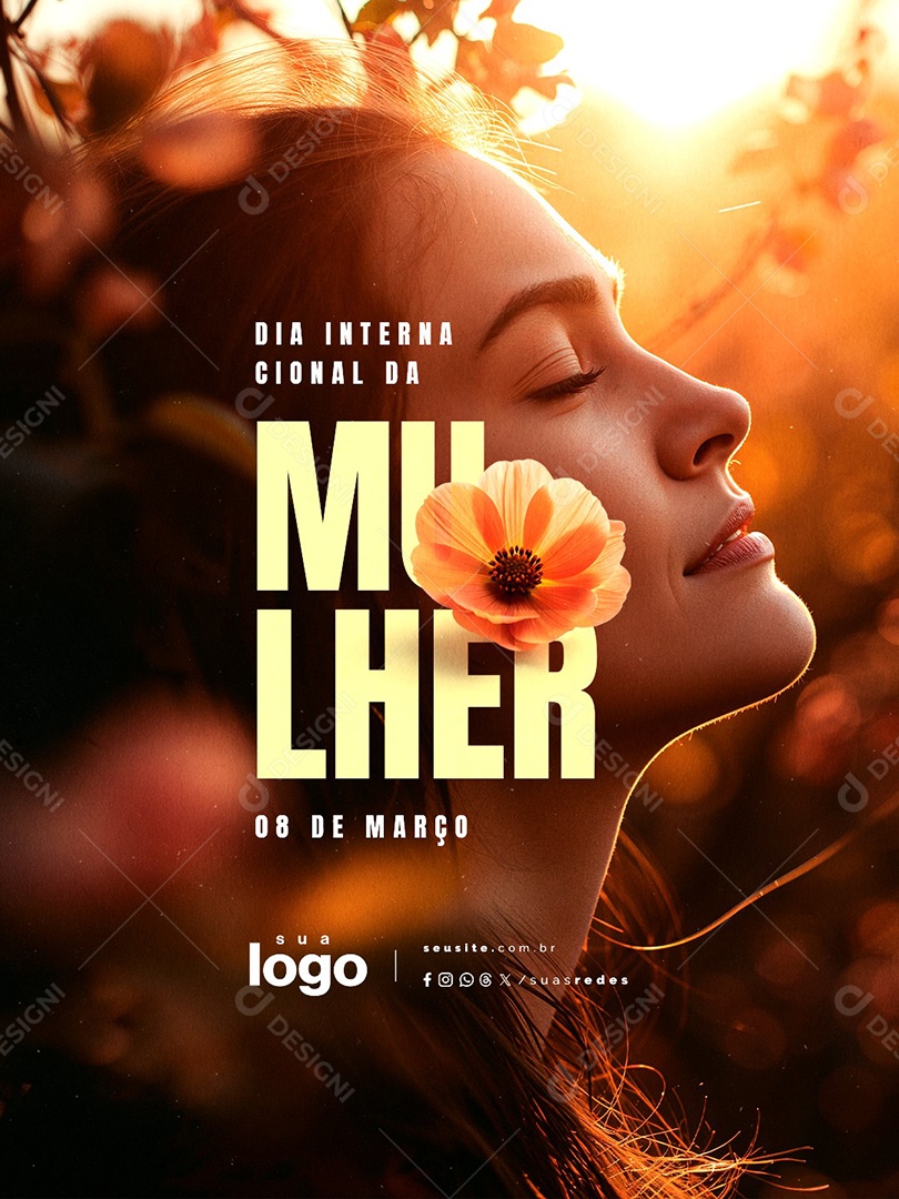 Dia Internacional Das Mulheres 08 de Março Social Media PSD Editável