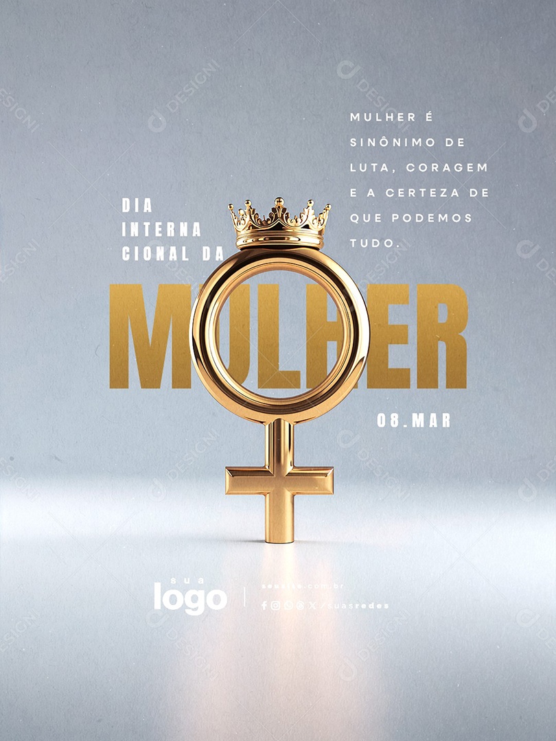 Dia Internacional Das Mulheres 08 de Março Social Media PSD Editável