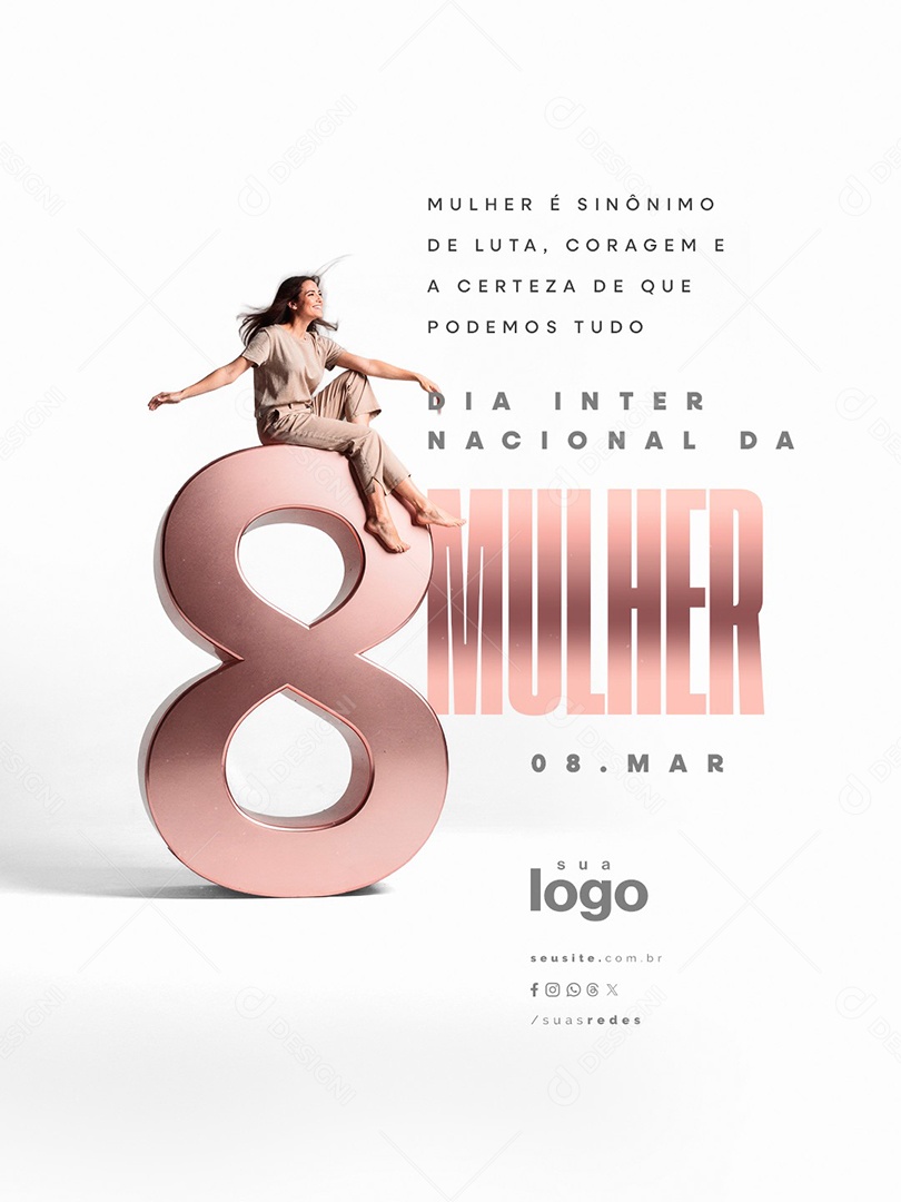 Dia Internacional Das Mulheres 08 de Março Social Media PSD Editável