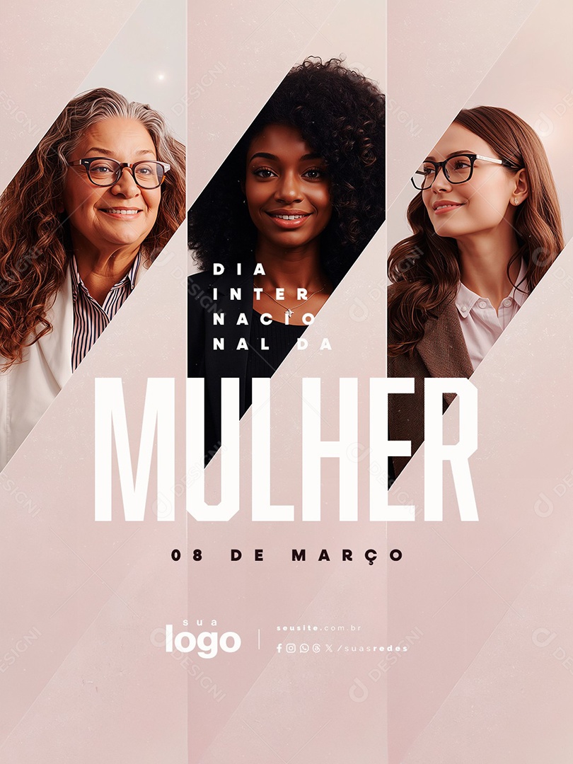 Dia Internacional Das Mulheres 08 de Março Social Media PSD Editável