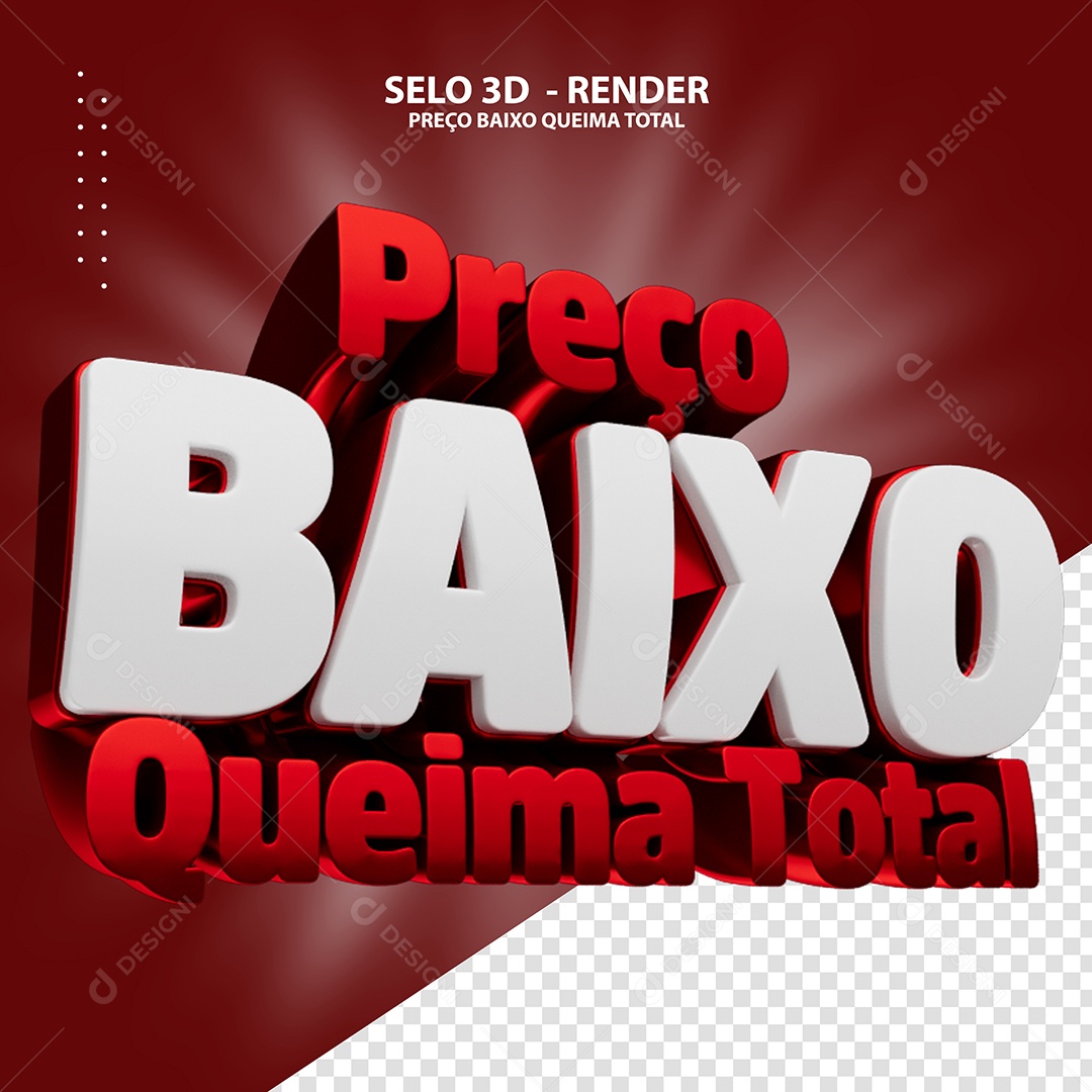 Preço Baixo Queima Total Selo 3D para Composição PSD