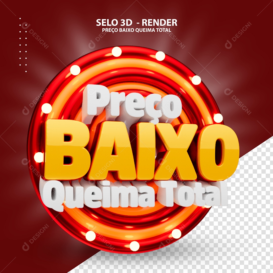 Preço Baixo Queima Total Selo 3D para Composição PSD