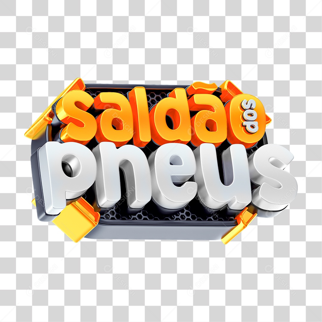 Selo 3D Saldão dos Pneus PNG Transparente