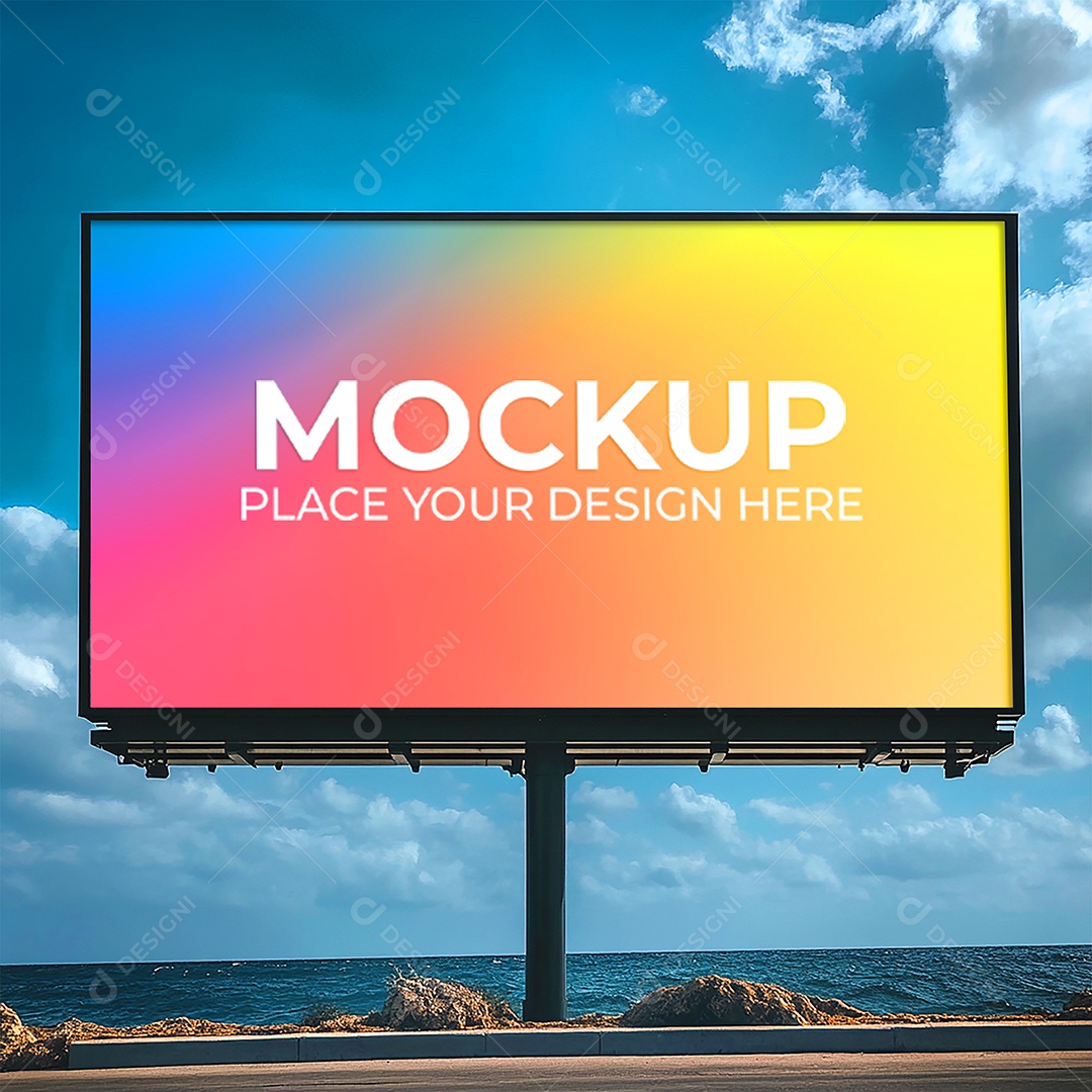 Mockup Painel Publicitário PSD Editável