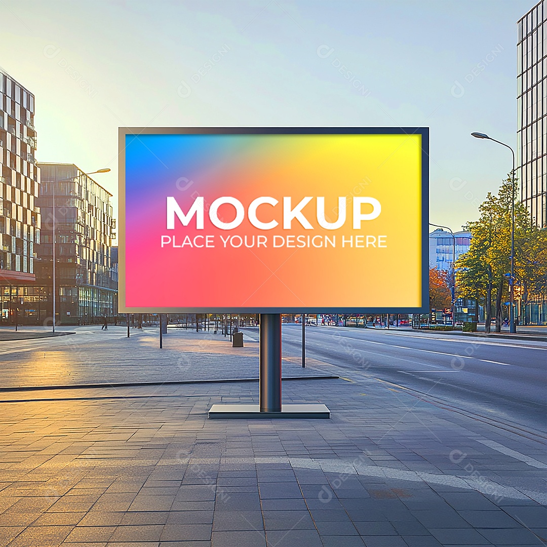 Mockup Painel Publicitário PSD Editável