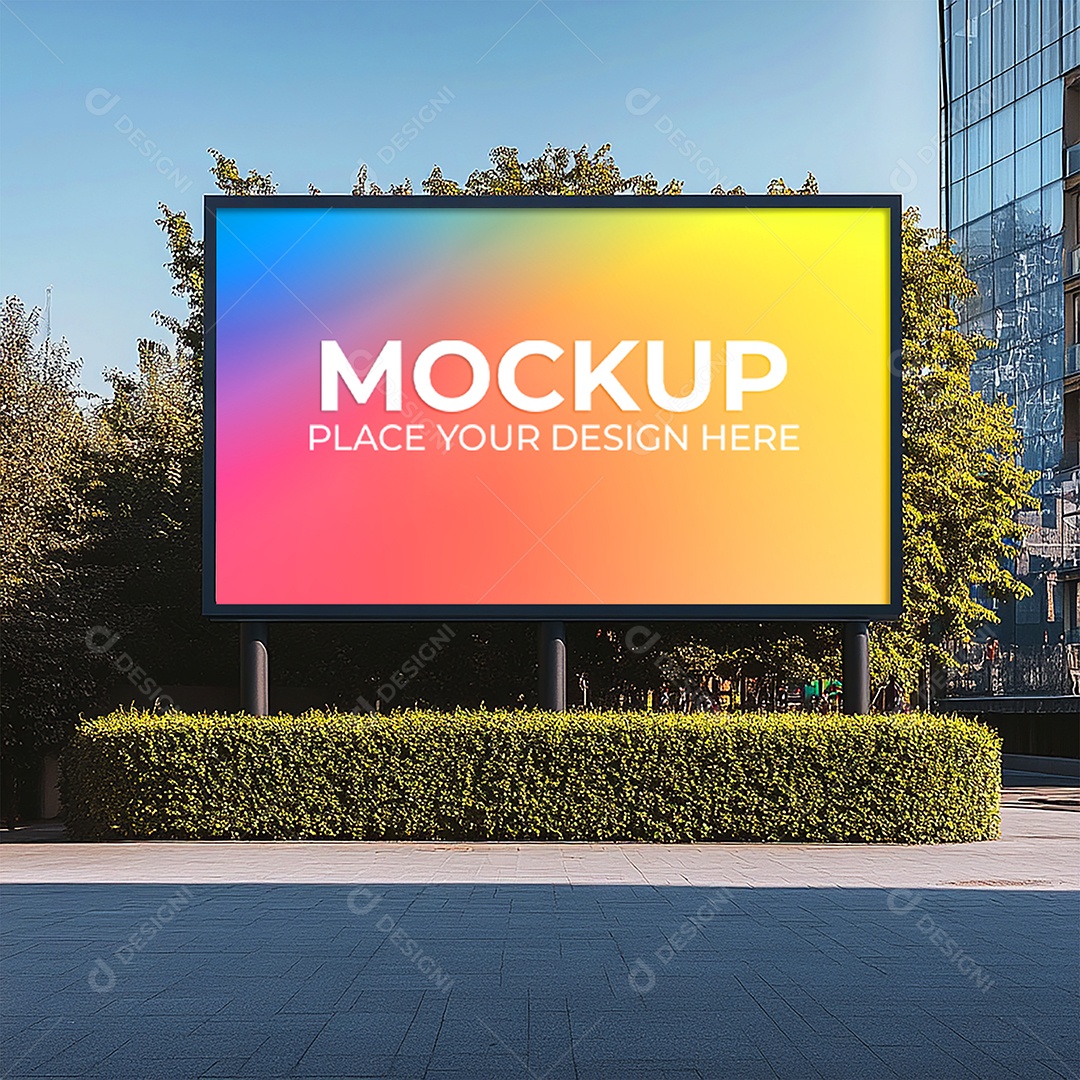 Mockup Painel Publicitário PSD Editável