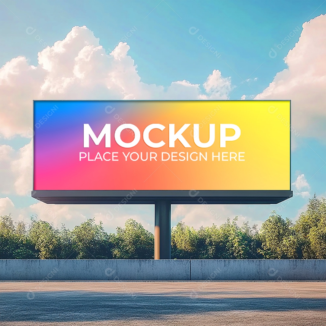 Mockup Painel Publicitário PSD Editável