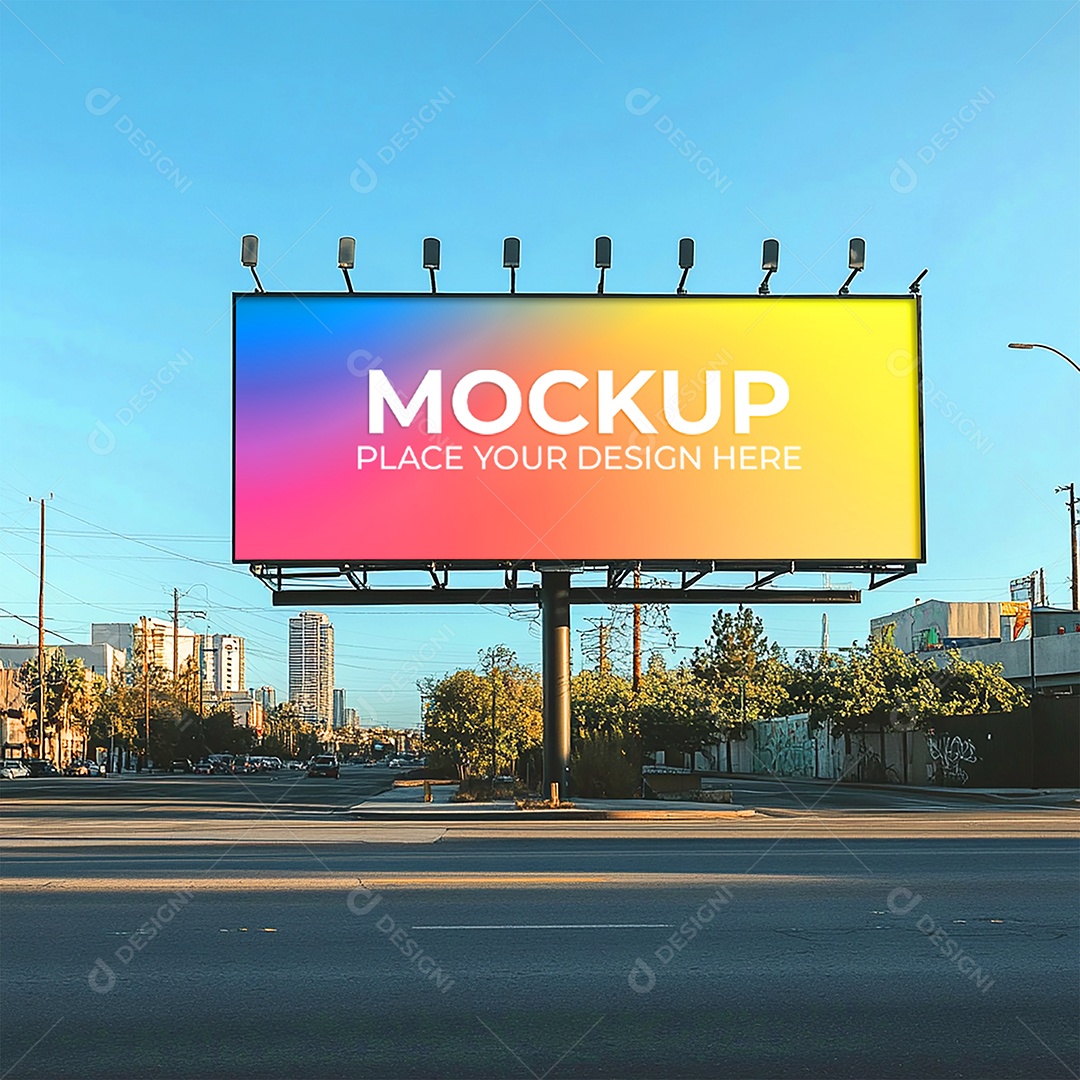Mockup Painel Publicitário PSD Editável