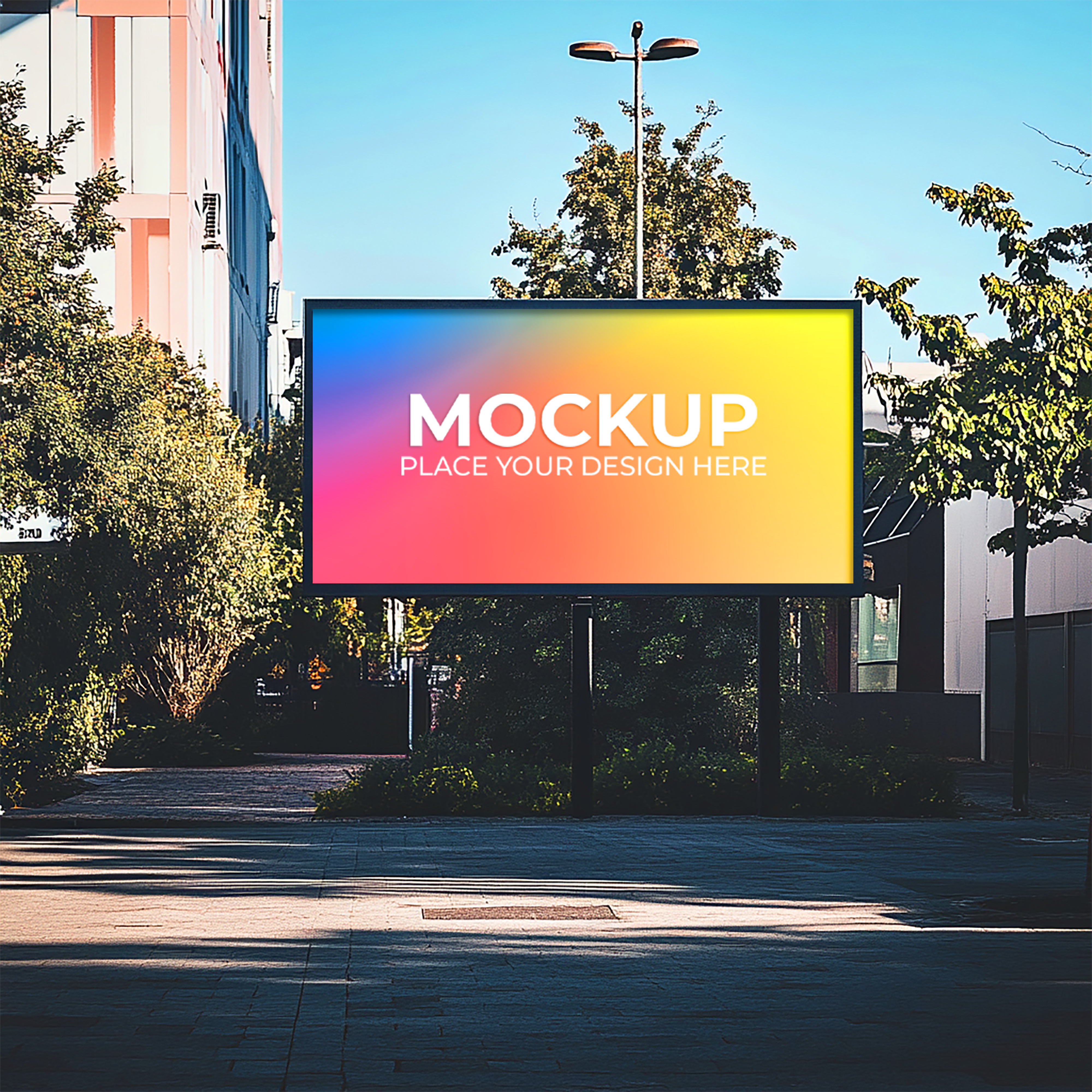 Mockup Painel Publicitário PSD Editável