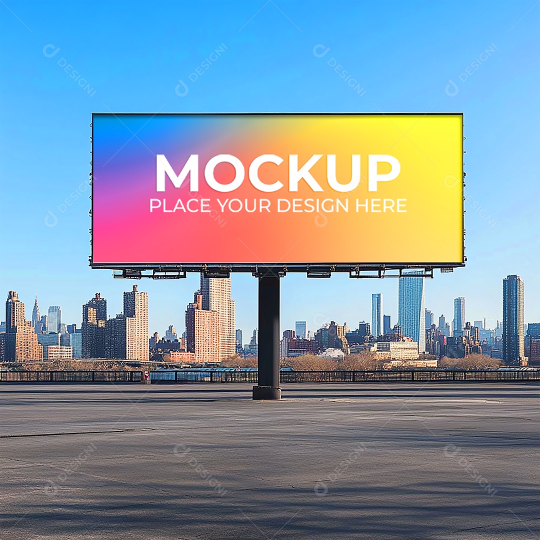 Mockup Painel Publicitário PSD Editável