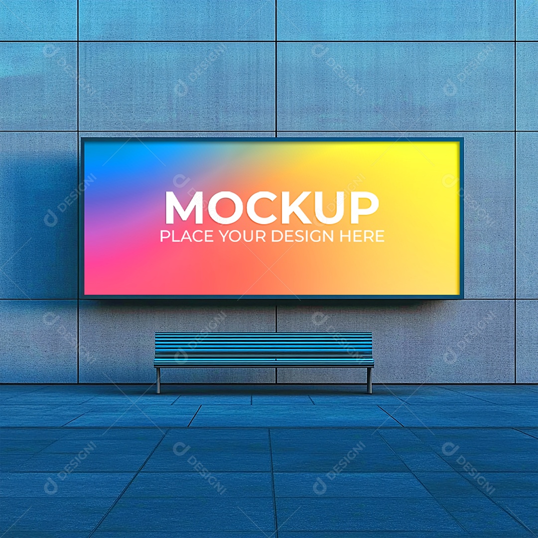 Mockup Painel Publicitário PSD Editável