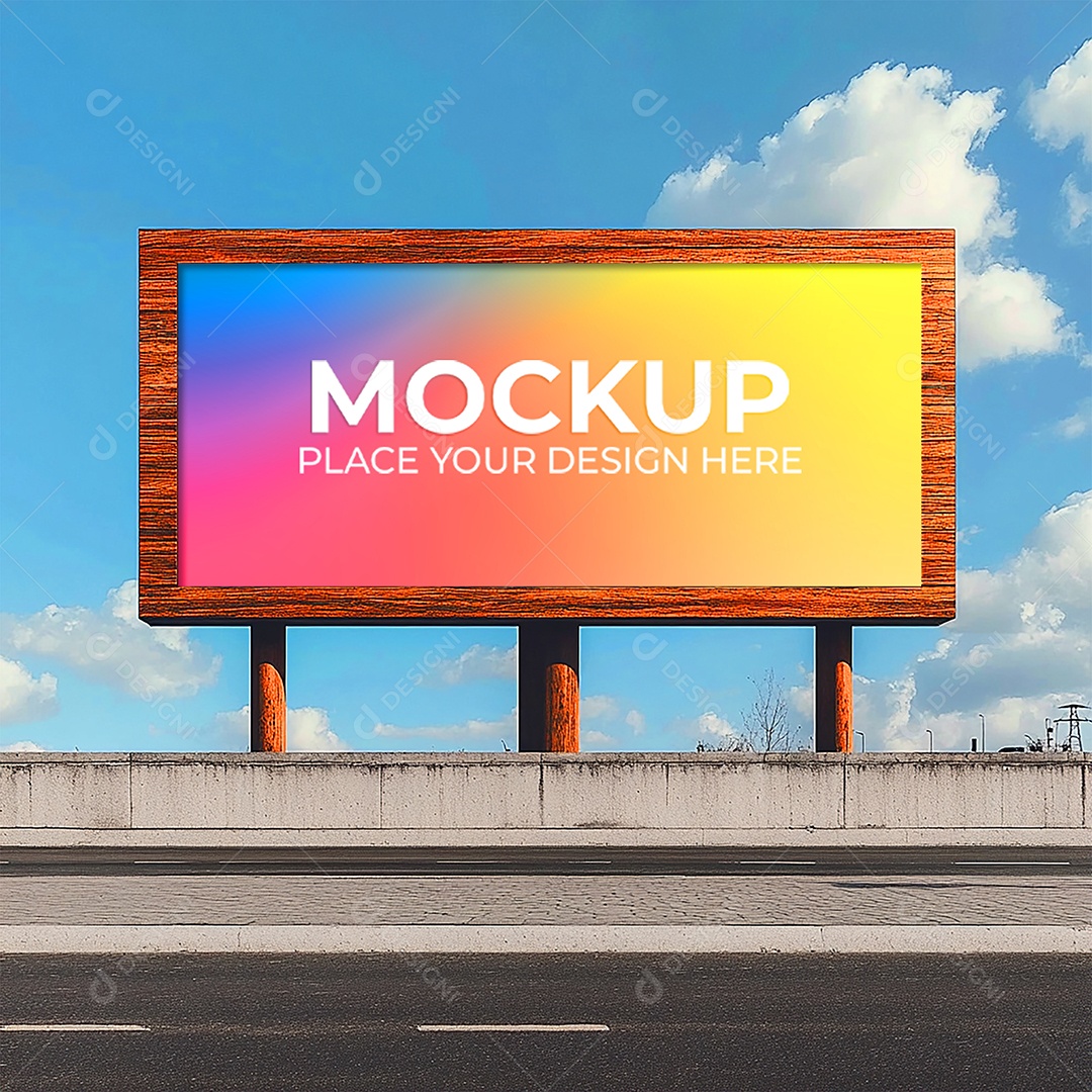 Mockup Painel Publicitário PSD Editável