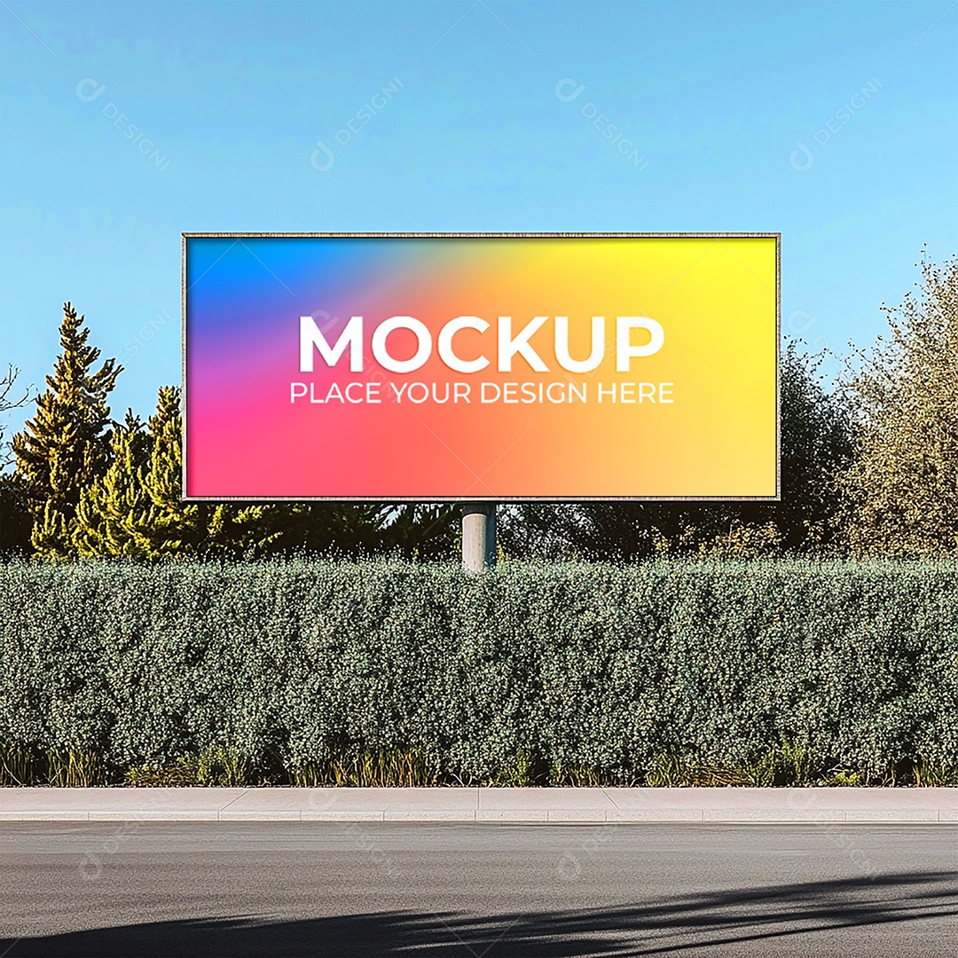 Mockup Painel Publicitário PSD Editável