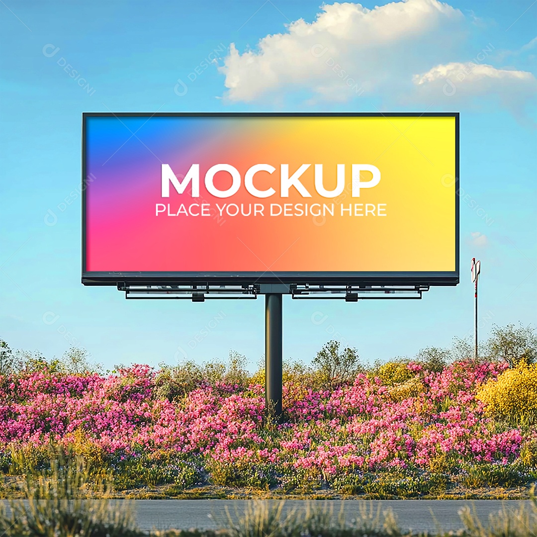 Mockup Painel Publicitário PSD Editável