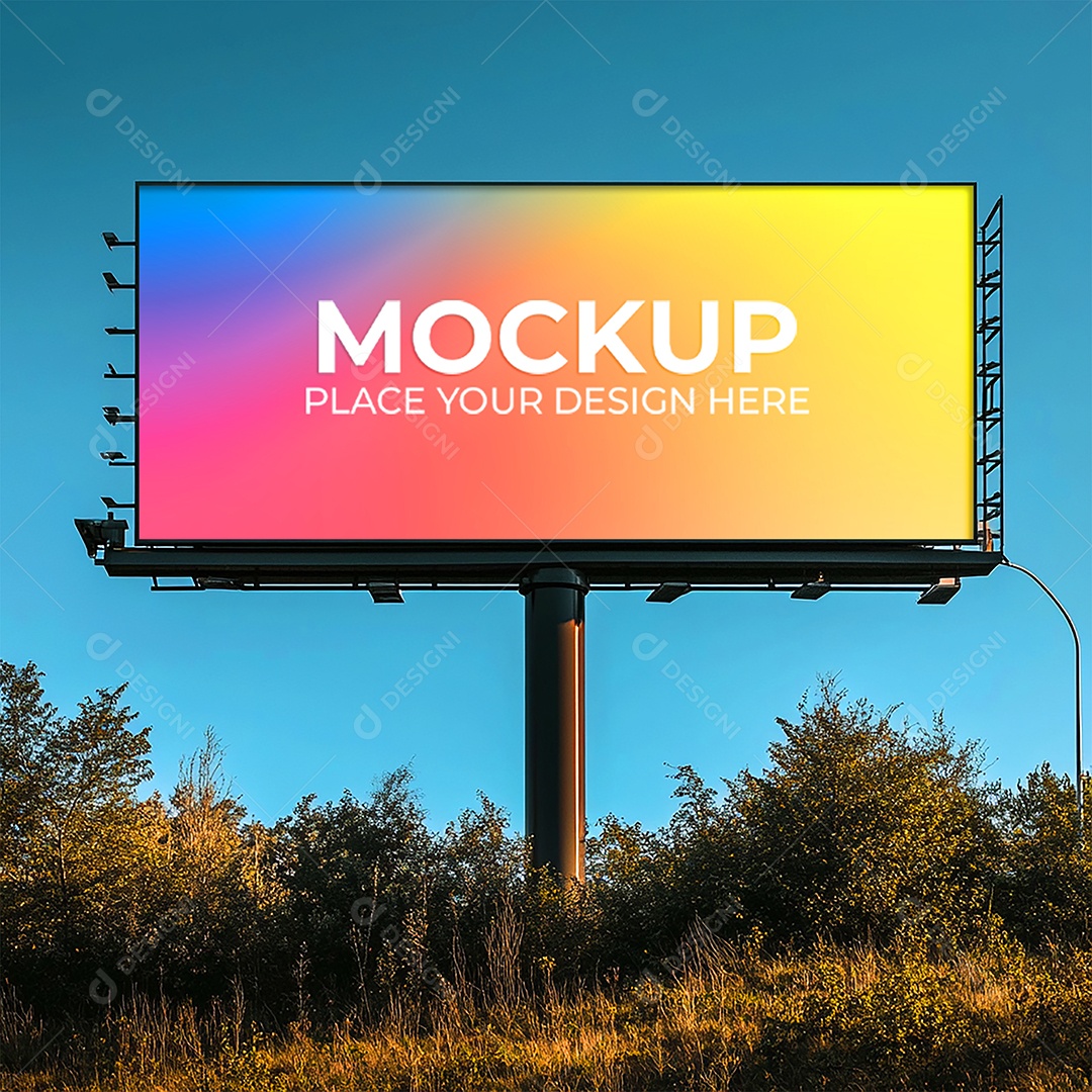 Mockup Painel Publicitário PSD Editável